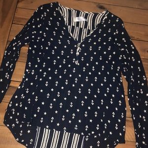 Lucy Love Navy Blue With Anchor and Star Blouse